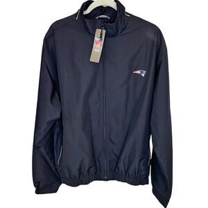 NFL New England Patriots Windbreaker Jacket Cutter & Buck Large Navy Blue NWT
